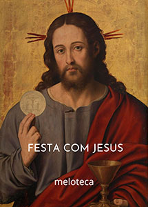 Festa com Jesus, pintura Cristo Salvador com a eucaristia,